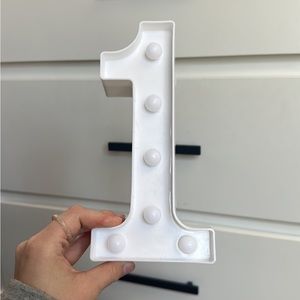 Light up number “1”